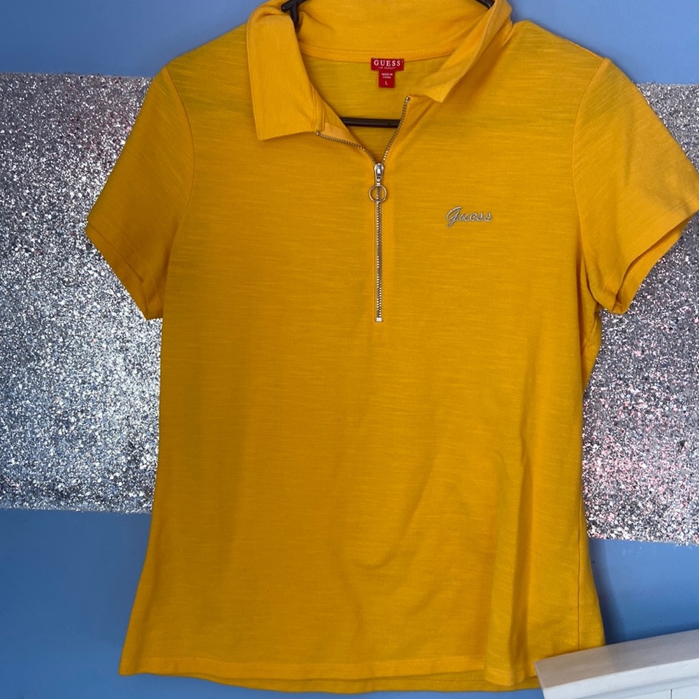 Mustard yellow quarter zip
